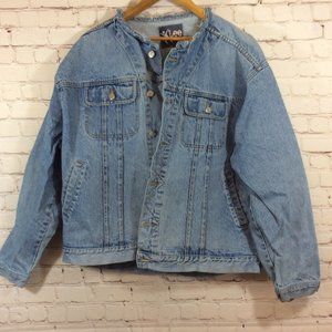 Lee Sport Denim Trucker Jacket Size XL Vintage